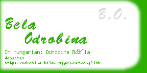 bela odrobina business card